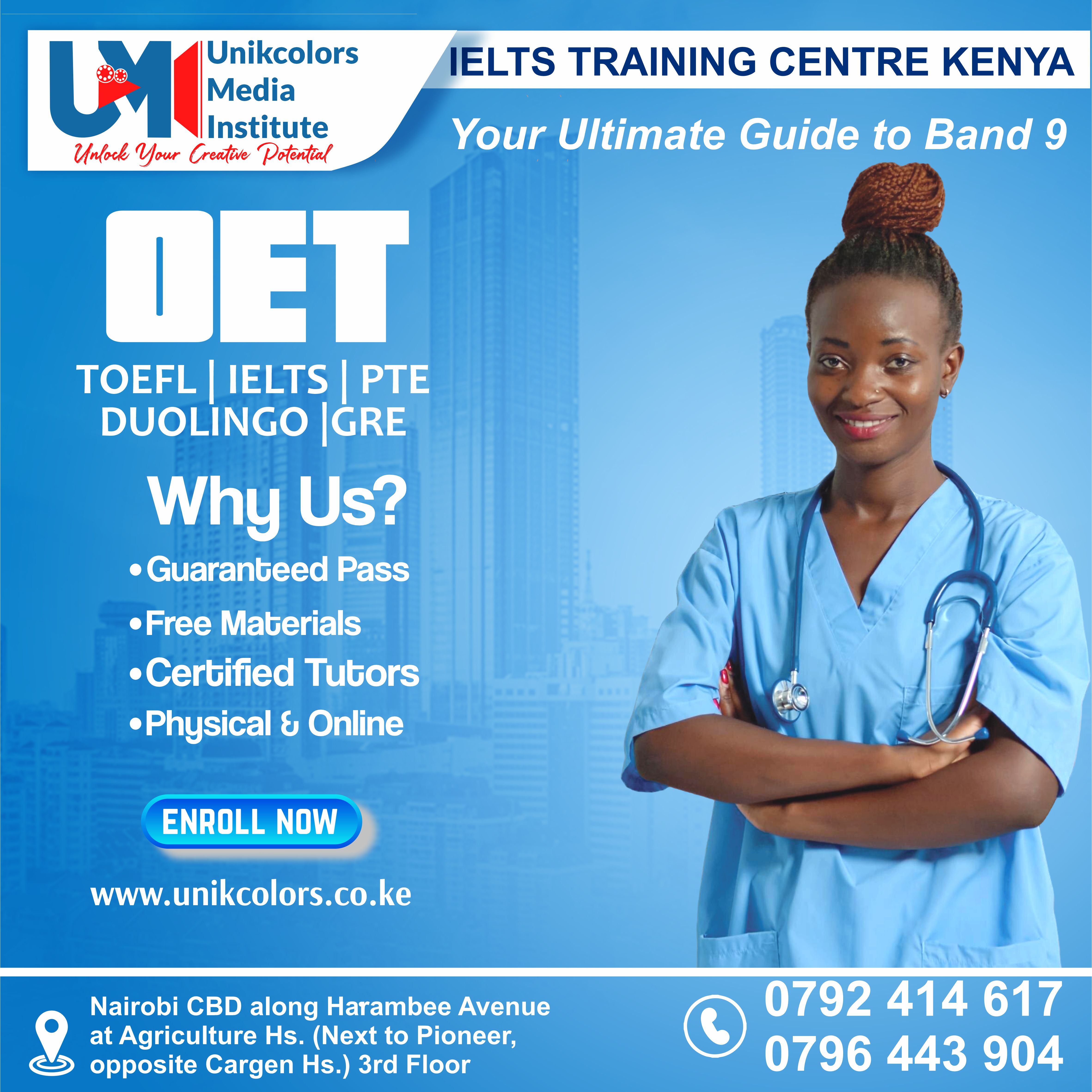 IELTS TRAINING CENTRE KENYA - IELTS PREPARATION | OET | TOEFL | PTE | GRE | DUOLINGO